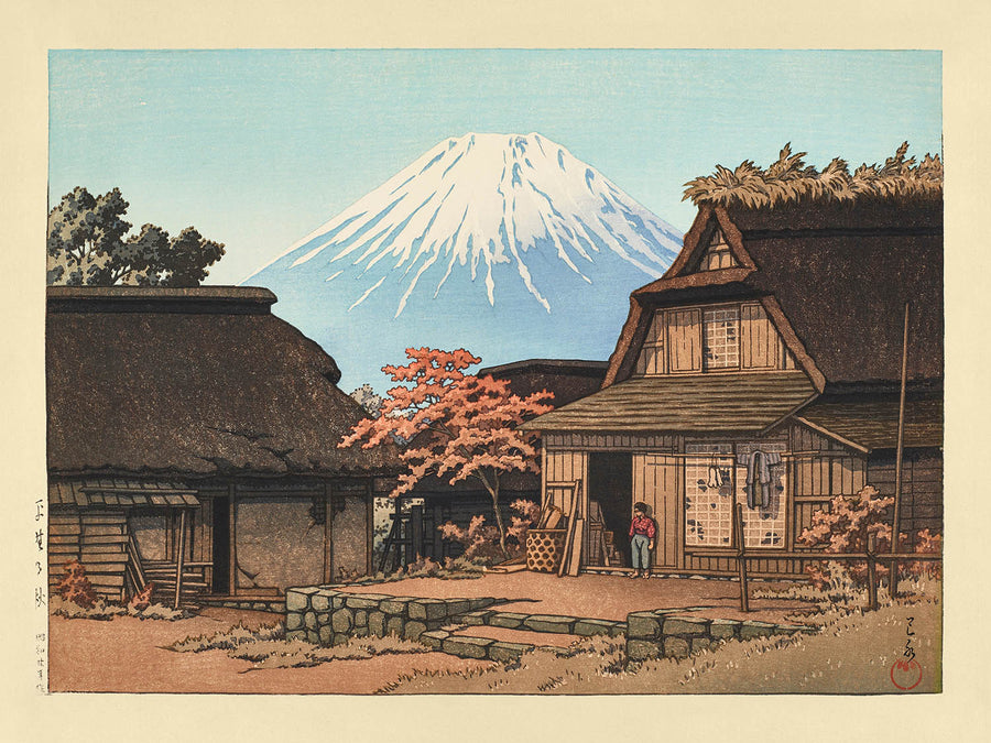 Otoño en Hirano con el Monte Fuji de Hasui Kawase, 1935 