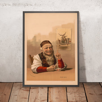 A framed image of Another One Vintage Drinks Advertising Poster, 1887