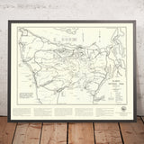 Mapa antiguo del Parque Nacional Olímpico, 1958: Selva tropical Hoh, Hurricane Ridge, Lago Crescent, Neah Bay, Monte Olympus 