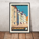 Cheverny Travel Poster: Les Châteaux de la Loire — Circuits Automobiles by René Roussel