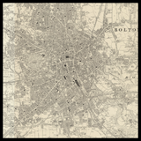 Mappa antica personalizzata di Bolton 