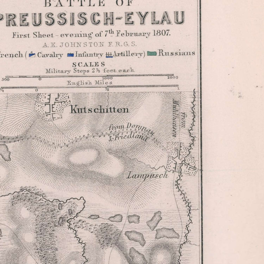 Battaglia di Preussisch-Eylau: Prima Sera, 7 Febbraio 1807, di AK Johnston 