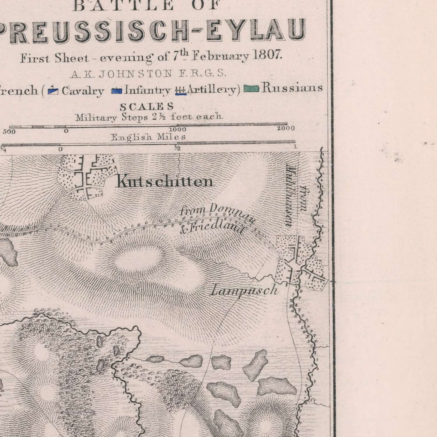 Battle of Preussisch-Eylau: First Evening, 7 February 1807, by AK Johnston
