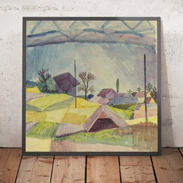 A framed image of View of Hilterfingen by August Macke, 1914