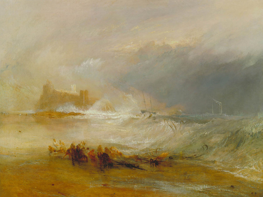 Wreckers — Costa di Northumberland, con una nave a vapore che assiste una nave al largo di Turner, 1833 