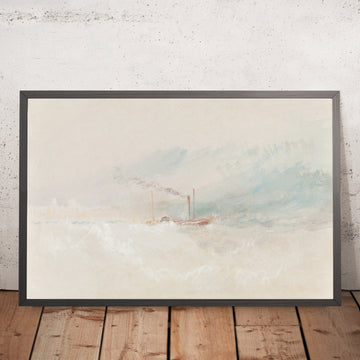 Ein gerahmtes Bild von A Packet Boat off Dover von Turner, 1836 (JMW Turner)