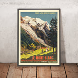 Affiche de voyage Mont Blanc : Le Mont-Blanc par François Cachoud, 1906 