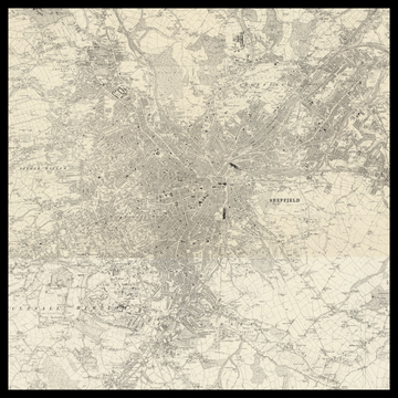An old Ordnance Survey map of Sheffield