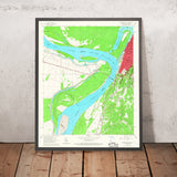 Old Map of Vicksburg, Mississippi by USGS, 1962 – Mississippi River & Kings Point