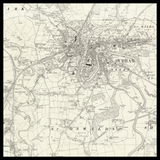 Mapa antiguo personalizado de Durham 