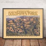 Dolomites Travel Poster: Les Nouvelles Routes de Montagne by Gustav Jahn, 1907