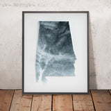 Alabama Topografische 3D Reliefkarte 