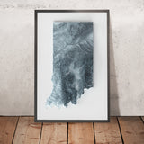 Indiana Topographic 3D Relief Map