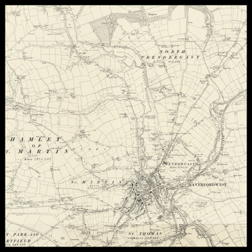 An old Ordnance Survey map of Haverfordwest