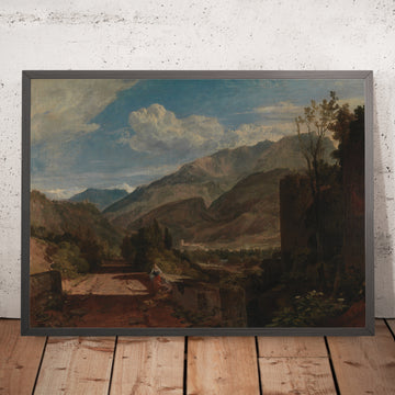 A framed image of Chateau de St. Michael, Bonneville, Savoy by Turner, 1802