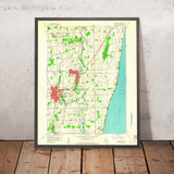 Old Map of Cedarburg, Wisconsin by USGS, 1959 – Grafton, Mequon & Milwaukee River