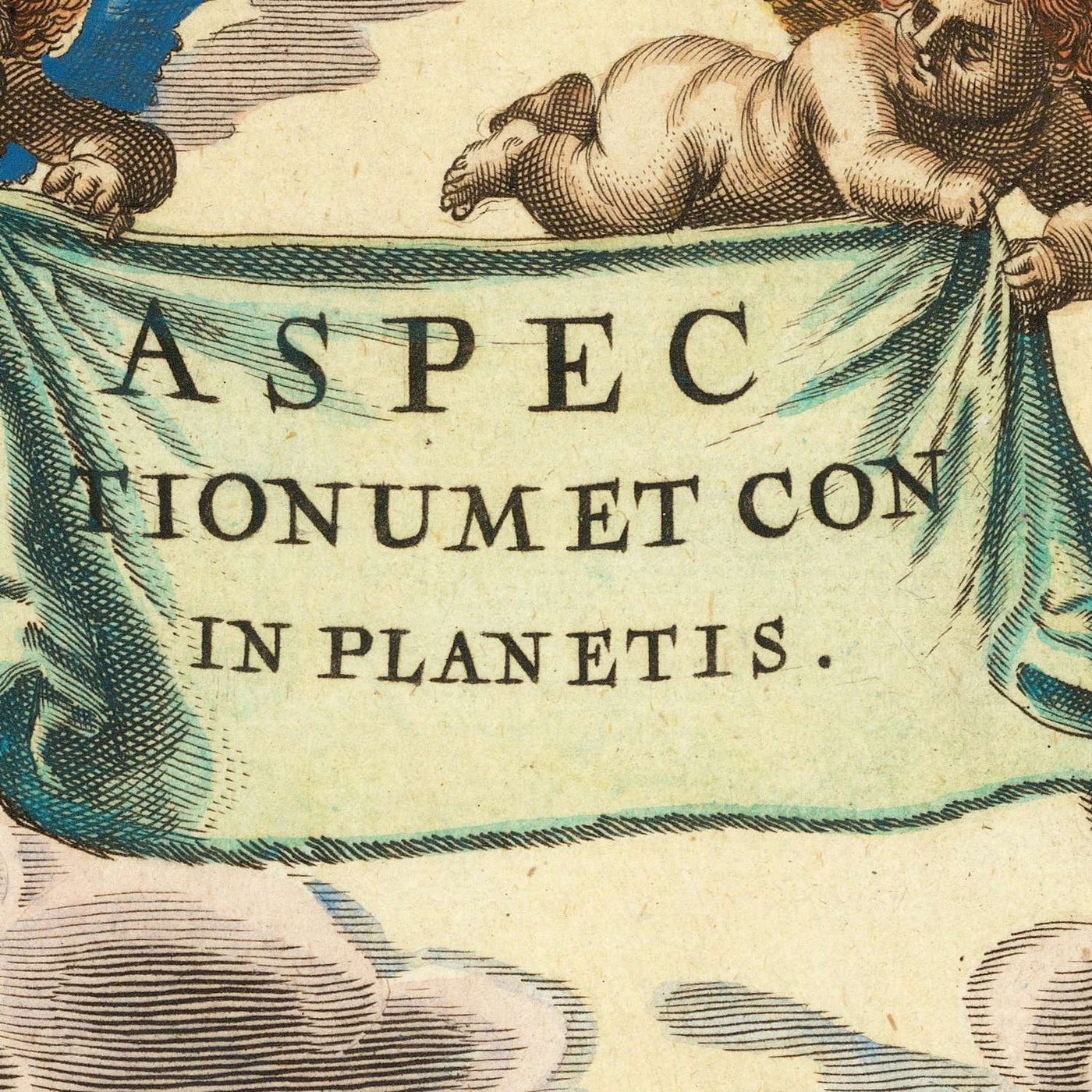 Polar Projection World Map and Celestial Zodiac Chart by Cellarius, 1660