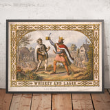 Whiskey and Lager Vintage Drinks Poster by J. Rau, 1871