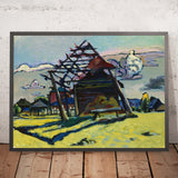 Akhtyrka. Frame for a Haystack and Farm by Wassily Kandinsky, 1917