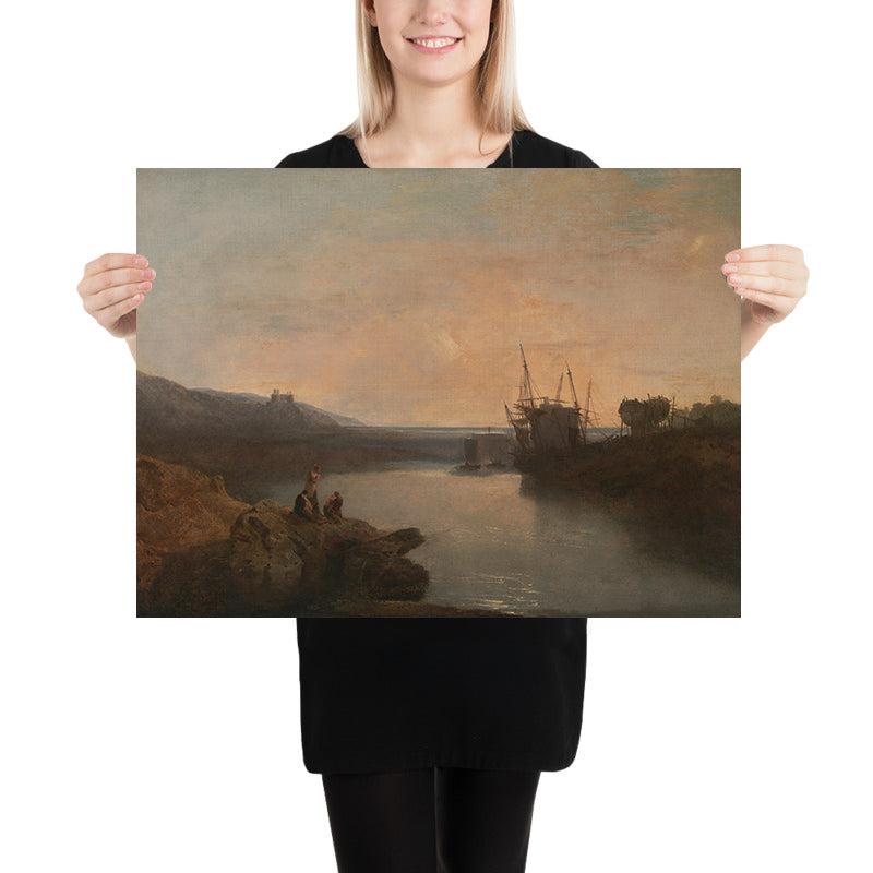 Castello di Harlech, dal traghetto Tygwyn, Crepuscolo d&