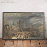 Eine Ansicht von Boppart mit Figuren am Ufer des Flusses von Turner, 1817 