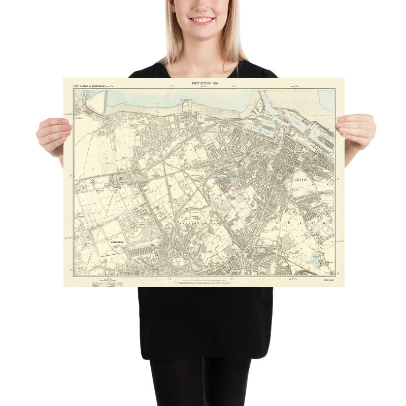 Personalised Old Map of Perth