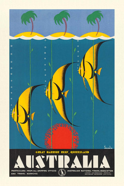 Great Barrier Reef Travel Poster: Australia – Great Barrier Reef, Queensland by Gert Sellheim