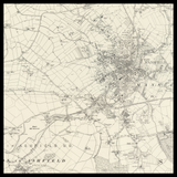 Carte ancienne personnalisée de Mansfield 