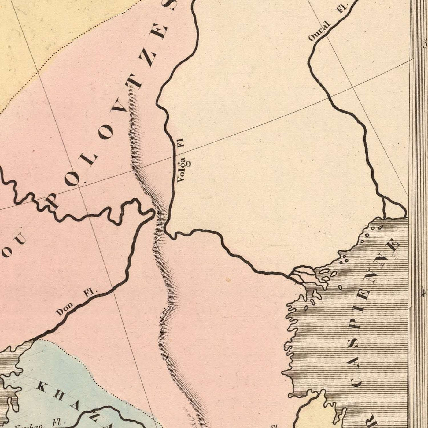 Alte Karte der Kreuzzüge in Europa und dem Nahen Osten von Andriveau-Goujon, 1838: Routen, Antiochia, Jerusalem, Konstantinopel, Heiliges Land.