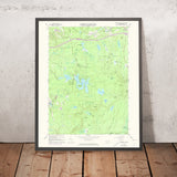 Old Map of Pocono Mountains, Pennsylvania by USGS, 1966 – Promised Land, Delaware State Forest & Lake Shohola