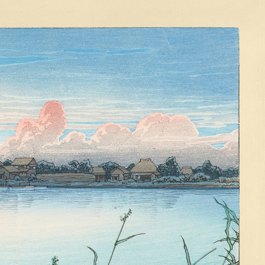 Sailboat on a Lake in Early Autumn, Urayasu by Hasui Kawase 1935