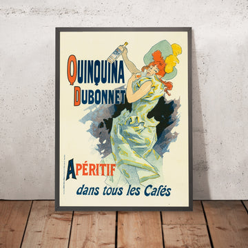 A framed image of Dubonnet Vintage Aperitif Poster by Jules Chéret, 1896