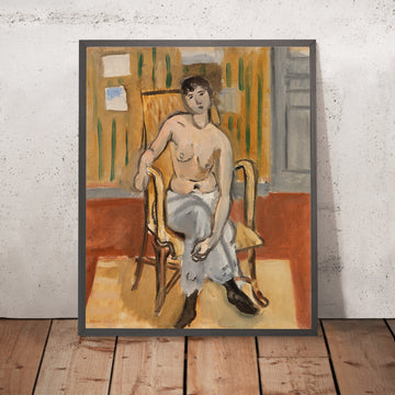 Ein gerahmtes Bild von Nu assis dans une chambre bronzée (Seated Nude in a Tan Room) von Henri Matisse, 1918