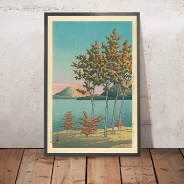 Une image encadrée de Lac et montagne par Hasui Kawase, 1935