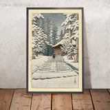 Konjiki Hall at Hiraizumi by Hasui Kawase 1935
