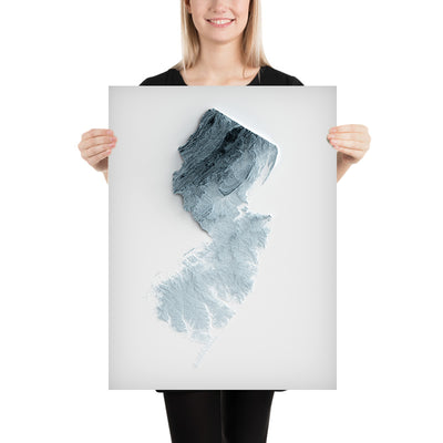 Topografische 3D-Reliefkarte von New Jersey 