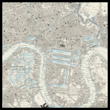 Personalised Old Map of Canary Wharf