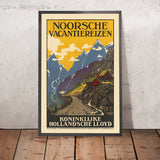 Norwegen-Reiseposter: Noorsche Vacantiereizen von Albert Hemelman, 1926 