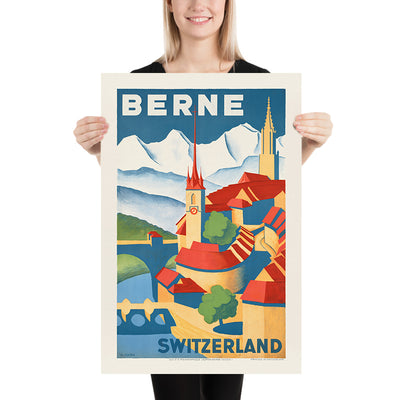 Bern Travel Poster: Berne, Switzerland by H. Schär