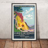 Póster de viaje de los Vosgos: La route des Vosges en tres etapas de Julien Lacaze 