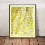Old Map of Lookout Mountain, Tennessee by USGS, 1942 – Chattanooga, Fort Oglethorpe & Missionary Ridge