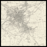 Carte ancienne personnalisée de Swindon 