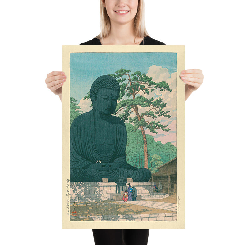 The Great Buddha at Kamakura by Hasui Kawase, 1935