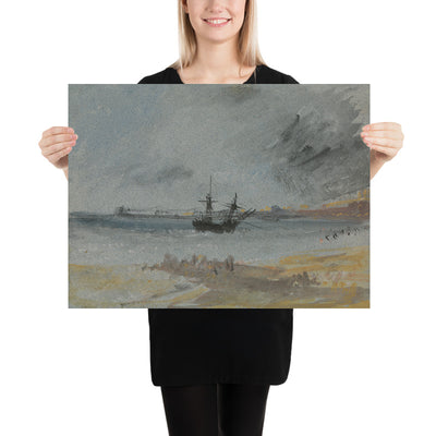 Ship Aground Brighton by Turner, 1830