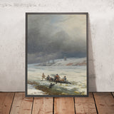 Hauling a Horse and Cart out of the Ice by Ivan Konstantinovich Aivazovsky, 1876