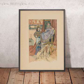 A framed image of Rama by Alphonse Mucha, 1898