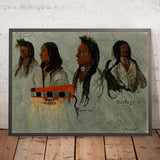 Four Portraits of North American Indians by Albert Bierstadt, 1859