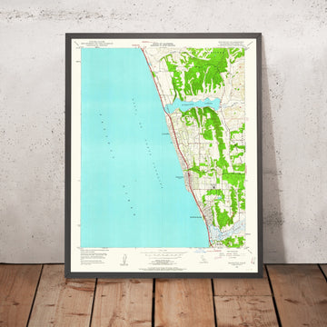 Old Map of Encinitas, California by USGS, 1948 – Cardiff-by-the-Sea & San Elijo Lagoon