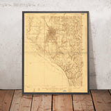 Old Map of Norman, Oklahoma by USGS, 1925 – Canadian River & Little River