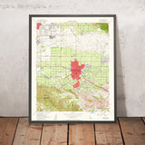 Old Map of Redlands, California by USGS, 1954 – San Bernardino, Riverside & San Timoteo Canyon